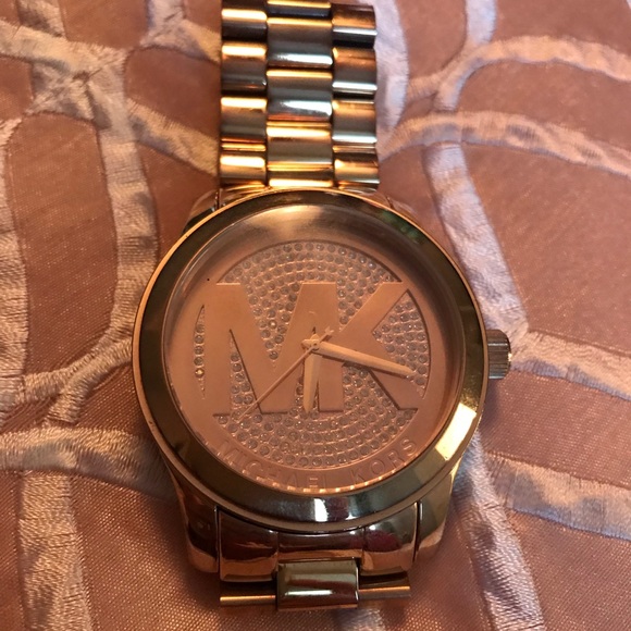 Large Face Rose Gold Watch Michael Kors 